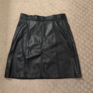 Banana Republic Black Faux Leather Mini Skirt